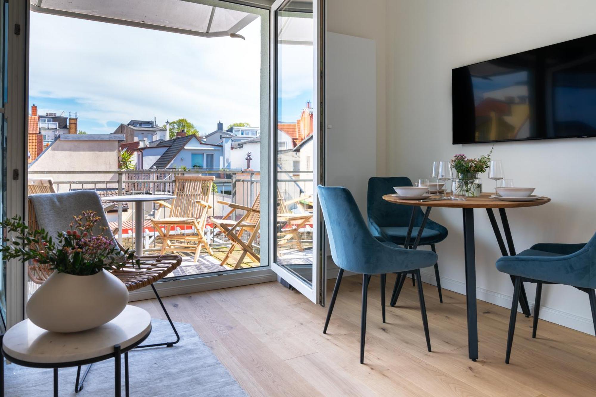 Kapitaenshaus Friedrich Franz - Premium Apartments 200 Meter Vom Strand Und Alten Strom Rostock Chambre photo